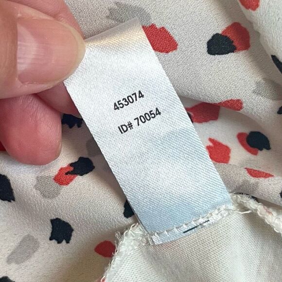 Loft Sleeveless Ruffle Spotted Blouse Large - Picture 8 of 8